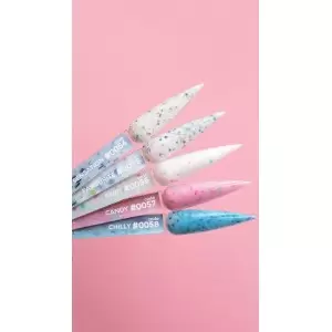0056 DNKa Cover Base 30 ml (белый с зеленой и розовой крошкой)