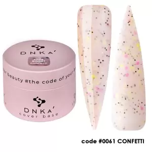 0061 DNKa Cover Base 30 ml (светло-розовый с крошкой)