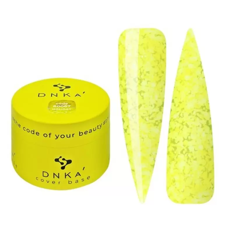 0067 DNKa Cover Base 30 ml (желтый с многоугольниками)