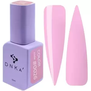 DNKa Гель-лак для ногтей 0026 (нежно-розовый, эмаль), 12 мл