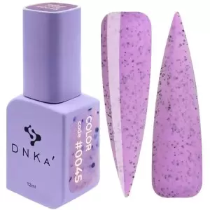 DNKa Гель-лак для ногтей 0045 (светлый фиолетовый с крошкой), 12 мл