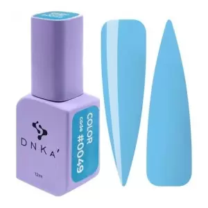 DNKa Гель-лак для ногтей 0049 (бирюзово-голубой, эмаль), 12 мл