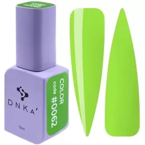 DNKa Гель-лак для ногтей 0062 (салатовый, эмаль), 12 мл