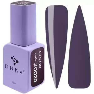 DNKa Гель-лак для ногтей 0020 (бледный темно-фиолетовый, эмаль), 12 мл