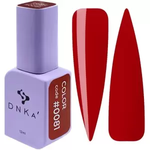 DNKa Гель-лак для ногтей 0081 (темно-красный, эмаль), 12 мл