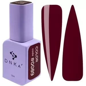 DNKa Гель-лак для ногтей 0089 (бордово-красный, эмаль), 12 мл
