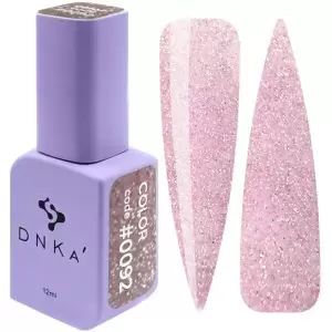 DNKa gelinis nagų lakas 0092 (šviesiai rožinis su blizgučiais), 12 ml