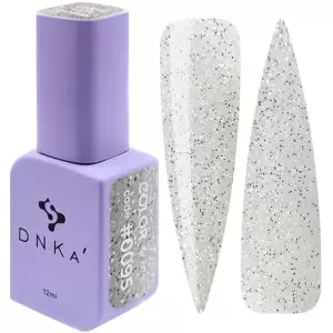 DNKa Гель-лак для ногтей 0095 (серебристый с блестками), 12 мл