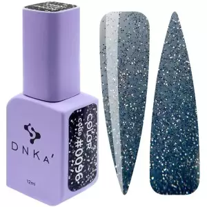 DNKa Гель-лак для ногтей 0096 (серо-синий с блестками), 12 мл