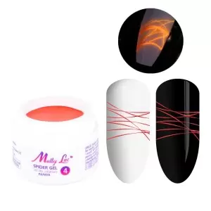 Spider Gel MollyLac Neon Papaya 3ml Nr 4