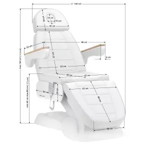 SILLON Lux 273b электрическое косметическое кресло, 3 мотора, белое