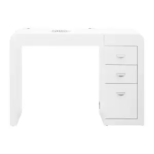 Mesa de cosmética 312 con absorbedor de cassette, blanco, lado izquierdo