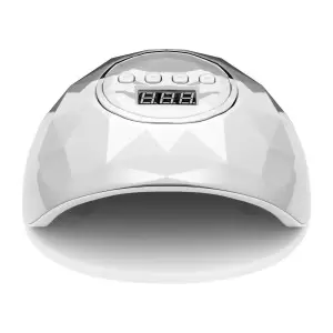 Lesklá 86W bílo-stříbrná perleťová UV LED lampa