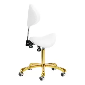 Kosmetikhocker Giovanni 1004 gold weiß Kosmetikhocker