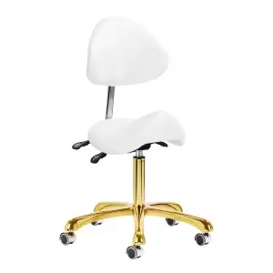 Kosmetikhocker Giovanni 1004 gold weiß Kosmetikhocker