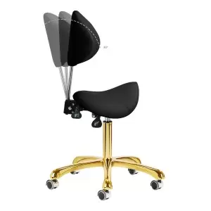 Kosmetinė taburetė 1004 Giovanni gold black