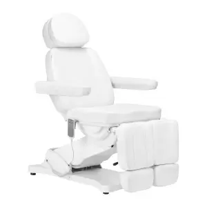 Elektrinis kosmetinis krėslas SILLON CLASSIC, 3 varikliai, su pedikiūro lopšiu, baltas