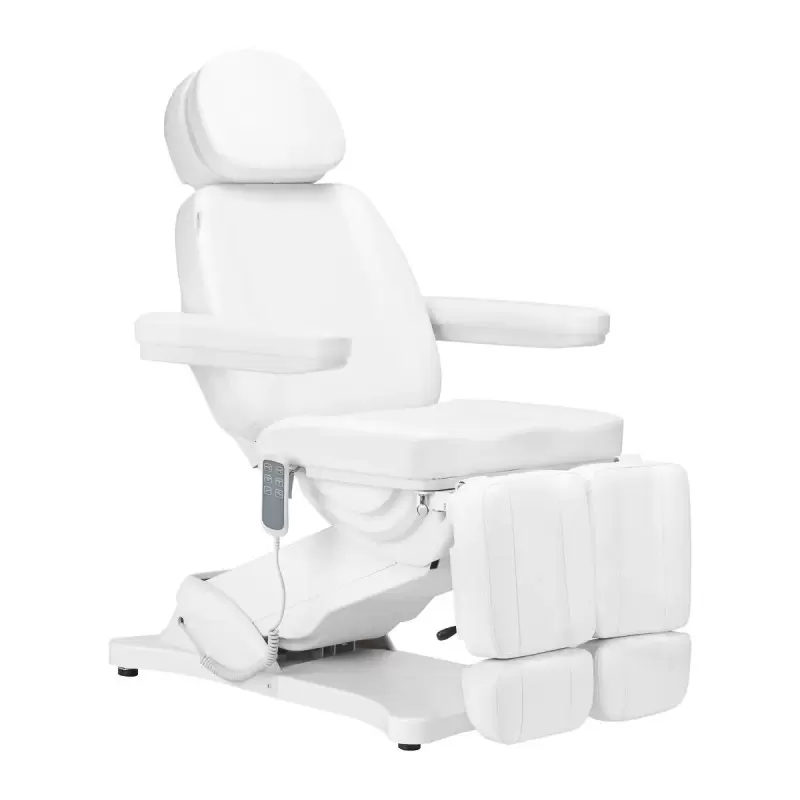 Электро косметическое кресло SILLON CLASSIC, 3 мотора, с педи-люлькой, белое
