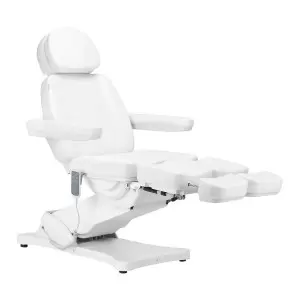 Электро косметическое кресло SILLON CLASSIC, 3 мотора, с педи-люлькой, белое
