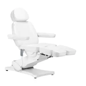 Электро косметическое кресло SILLON CLASSIC, 3 мотора, с педи-люлькой, белое