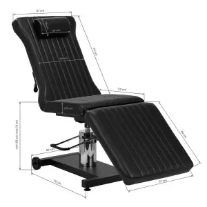 Pro Ink 612 juoda tatuiruočių kėdė