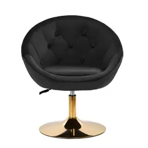 4Rico QS-BL12B Swivel Chair Rico QS-BL12B Velvet Black