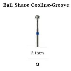Deimantinis frezas "Ball" Ø3,1 mm, vidutinis su šilumos išsklaidymu.