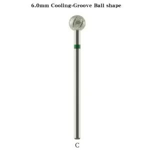 Deimantinis frezas "Ball" Ø6,0 mm, "Coarse" su šilumos išsklaidymu.