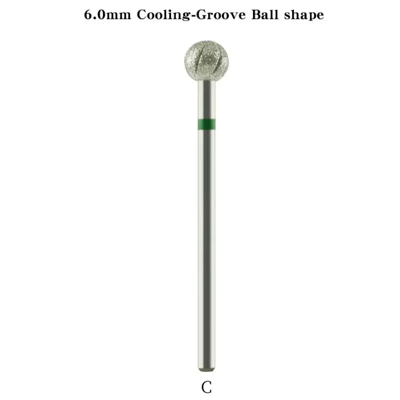Deimantinis frezas "Ball" Ø6,0 mm, "Coarse" su šilumos išsklaidymu. Deimantinis frezas "Ball" Ø6,0 mm, "Coarse" su šilumos išsklaidymu.
