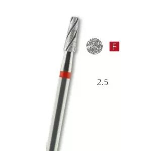Deimantinis frezas "Smailėjančios formos" Ø2,5 mm, "Fine" su šilumos išsklaidymu.