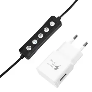 GLOW 10" RGB bsc žiedinė lempa su stovu 10W