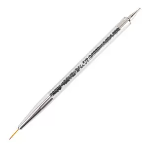 Nagų dailės teptukas su rašikliu 2in1, šerelių ilgis 10 mm