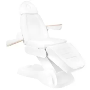 SILLON Lux 273b elektrinis kosmetinis fotelis + 304 taburetė balta