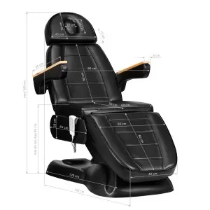 SILLON Lux 273b elektrinis kosmetinis krėslas + taburetė 304, juoda