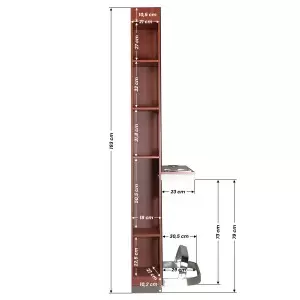 Barbershop console Gabbiano B058 cherry