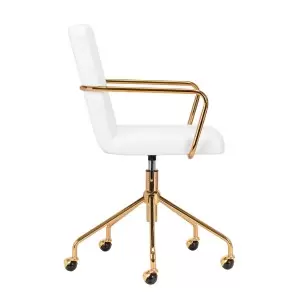 Kosmetikstol QS-OF211G, vitguld