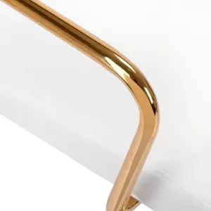 Cadeira de cosmética QS-OF211G, ouro branco