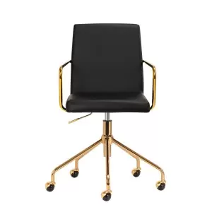 Cosmetic chair QS-OF211G, black gold