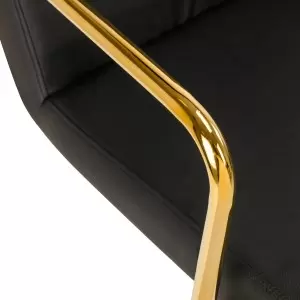 Косметическое кресло QS-OF211G, черное золото