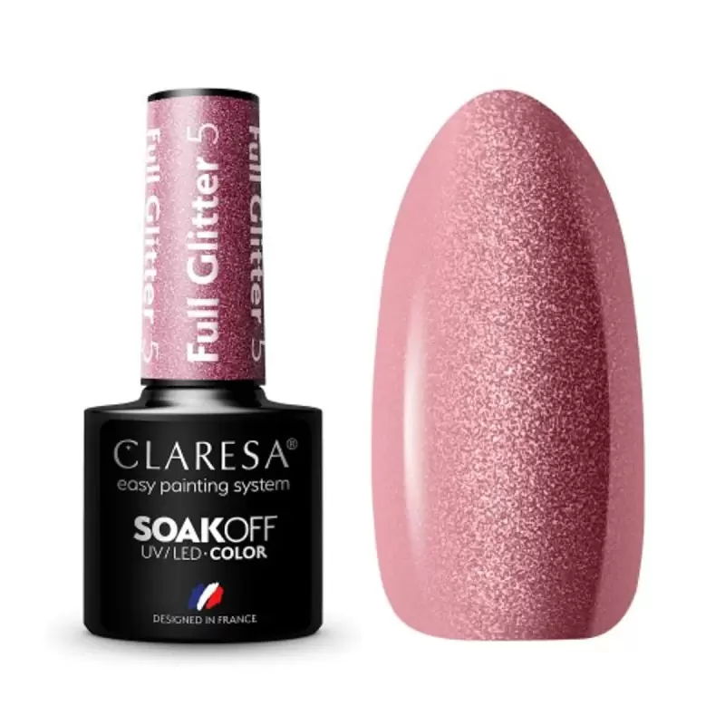 FULL GLITTER 5 CLARESA / Гель-лак для ногтей 5мл FULL GLITTER 5 CLARESA / Гель-лак для ногтей 5мл