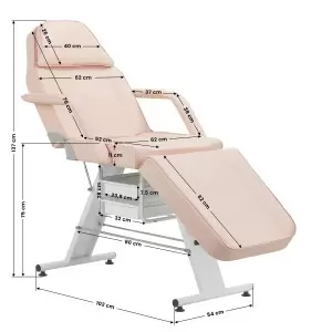 Sillón cosmético Basic 202 con cubetas rosas