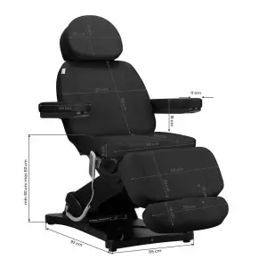 Elektrinė grožio terapijos kėdė SILLON CLASSIC, 3 varikliai, juoda