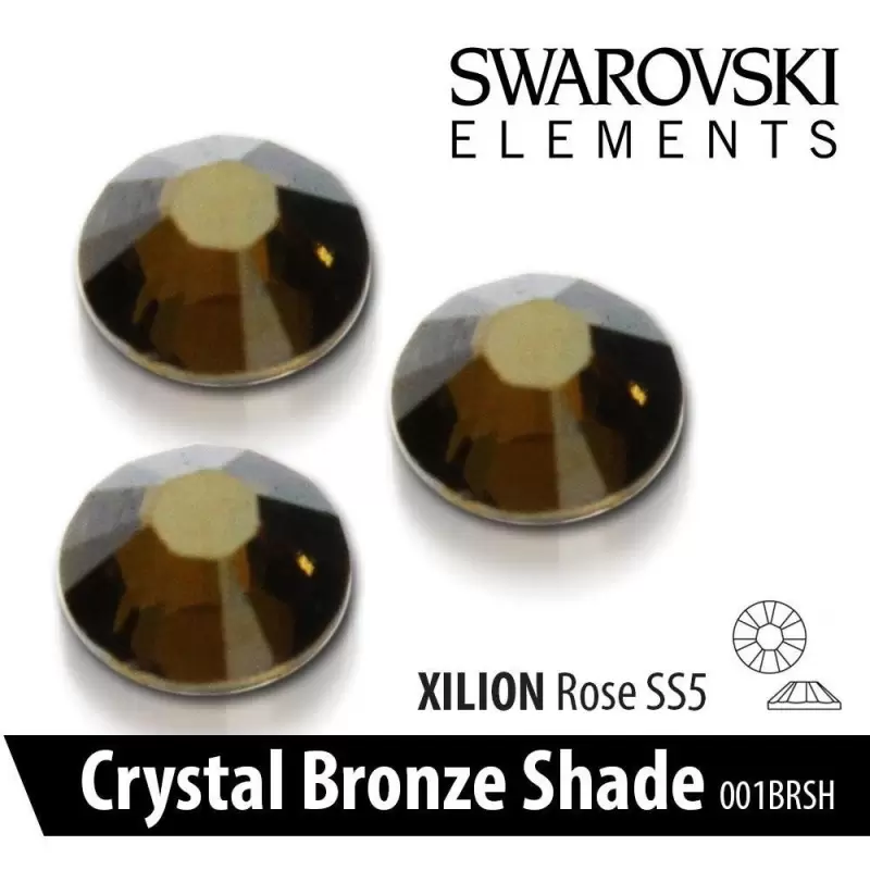 Swarovski SS5 001 Crystal Bronze 50 vnt. Swarovski SS5 001 Crystal Bronze 50 vnt.