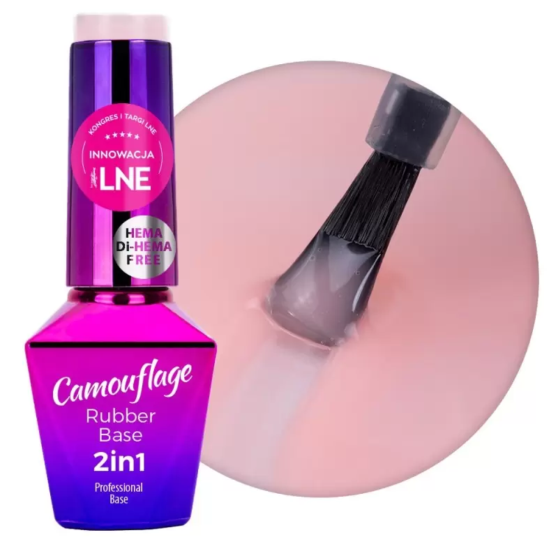 Rubber Base 2w1 Camouflage Nectarine Nude HEMA/Di-HEMA Free 10g Rubber Base 2w1 Camouflage Nectarine Nude HEMA/Di-HEMA Free 10g