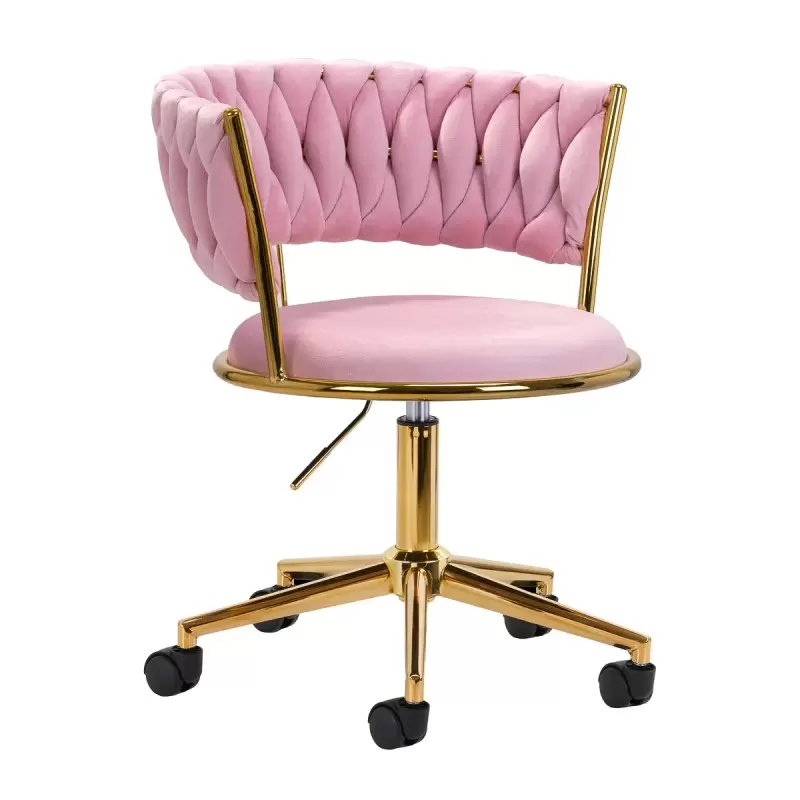 4Rico sukamoji kėdė QS-GW01G Pink Velvet 4Rico sukamoji kėdė QS-GW01G Pink Velvet