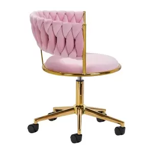 4Rico sukamoji kėdė QS-GW01G Pink Velvet