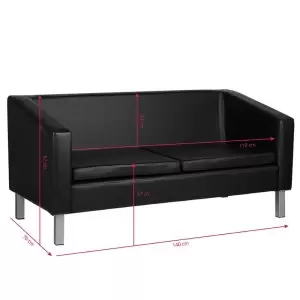 Диван для зала ожидания Gabbiano BM18003 черный