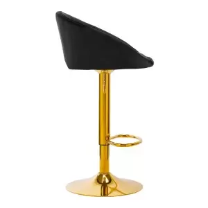 4Rico Bar Hocker QS-B16g Terciopelo Negro
