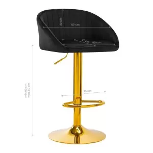 4Rico Bar Hocker QS-B16g бархатный черный