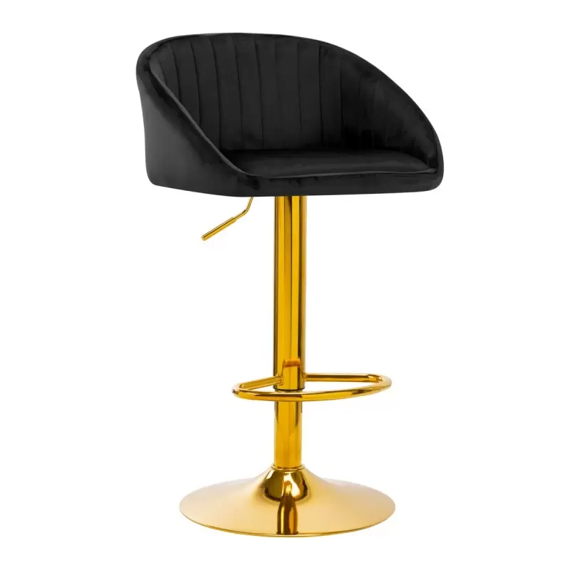 4Rico Bar Hocker QS-B16g Velvet Black 4Rico Bar Hocker QS-B16g Velvet Black